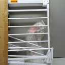 29"-45" Baby Gate for Stairs, Auto Close Stroller Friendly Dog Gate Indoor for Doorways, Pressure Mounted Baby Gate, Easy Walk Through Gate for Children & Pets, White