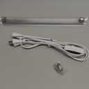 Qualirey 1 Pack UV Lamp Ozone Free, 253.7nm Wavelength UVC Germicidal Lamp 110V with ON/Off Switch Cord, Plug, Connector and Screw Tools for Closet/Cabinet/Bathroom (8w)