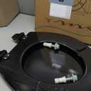Toilet Seat Toilet Seat Black Toilet Seat Buffer European Style Resin Lid Thicken Slow-Close Universal Toilet Seat, Black Toilet lid