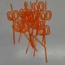 Fun Express 12 Pieces Pumpkin Silly Straws, BPA Free Plastic, Reusable for Fall and Halloween Party Supplies, Orange