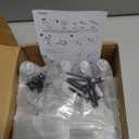 Industrial L Pipe Shelf Brackets for 7-14 in Depth Wood,Heavy-Duty 3/4" Iron,Wall Mount Floating Shelf Bracket L Metal Pipe Shelving Brackets for Wood-Black DIY Pipe Shelves(6.7*3.1 Inch 4 Pack)