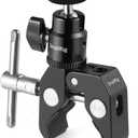 SmallRig Super Clamp Mount with Mini Ball Head Mount, Hot Shoe Adapter with 1/4 Screw for LCD Field Monitor, LED Lights, Flash, Microphone, for Gopro, for DJI Action 2, for Insta360