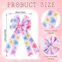 Liliful Valentine's Day Tree Topper Bows Pink Candy Heart Wreath Bow Decoration Gift Conversation Heart Topper Bows for Front Door Holiday Wreath Wedding Party Wall Home Outdoor Decor