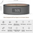 Bluetooth Clock Radio Speaker Aesthetic Design with Phenomenal Sound Quality, Built-in Sound Machine, FM Radio, USB, AUX, Dual Music/Radio Alarms