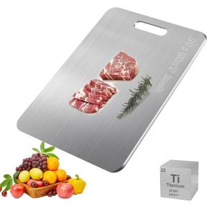 Titanium Cutting Boards - 2025 New Upgrade 100% Pure Titanium Cutting Board for Kitchen, Double-Sided Food-Grade Cutting Boards Non Toxic, Hygiene and Durability, Easy to CleanM-13L*9W