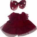 2 x Clothes for Labubus Doll Cute Outfits for La Bubu Keychain Dolls,Kawaii Dress Up Clothing for 17cm Labubus Doll for Birthday Gifts (No Doll)(Red 1)