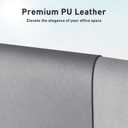 Aothia Faux Leather Desk Mat - Non-Slip PU Leather Desk Blotter, Waterproof Writing Surface, Large Desk Pad for Office & Home (Light Grey, 55" x 24")