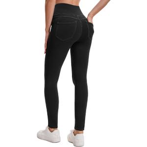 Stretchy Jeans for Women High Waisted Jeggings Tummy Control Slim Fit Jeans Pull On with Pockets Stylish Casual, Small