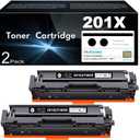 201X Black Toner Cartridges High Yield Replacement for HP 201X Black CF400X 201A CF400A Toner for Color Laserjet Pro MFP M277dw M252dw M277c6 M252n M277n M252 M277 M252 M277 Printer (2 Pack)