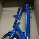 Jetson Jupiter Jumbo 2-Wheel Kick Scooter, Sturdy Wide Deck, Height Adjustable Handlebar, Rear Brake, Easy-Folding Mechanism, 8 inch wheels (Hex Blue)