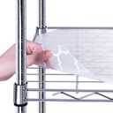 BRIAN & DANY Wire Shelf Liner 18" X 36", Heavy Duty Shelf Liners for Wire Shelving, Waterproof Protector Mats, Set of 5, Quatrefoil Grey