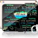 LCD Writing Tablet 20Inch Color Type-C Charging Drawing Tablet Doodle Board, Drawing Pads, Magnet adsorption Fridge, Educational Learning Toddler Toys 3 4 5 6 7 8 9 Years Boy and Girls Black