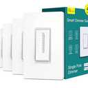 TREATLIFE Smart Dimmer Switch 4 Pack, Single Pole Smart Switch Works with Alexa and Google Home, Neutral Wire Required, 2.4GHz WiFi Dimmer Light Switch for LED, CFL, Incandescent Bulbs