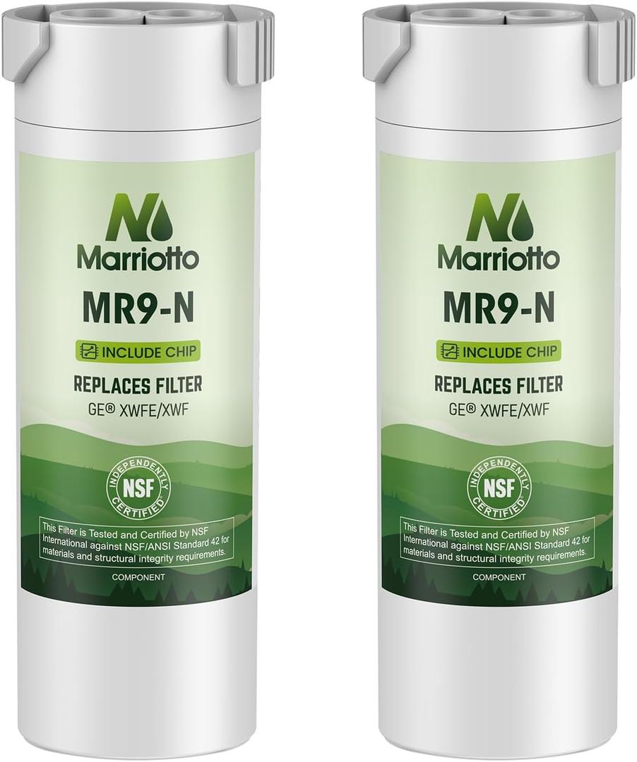 MARRIOTTO Water Filter Compatible with XWFE (Built-in CHIP), Replacement for GE XWFE, XWF Refrigerator Water Filter Pack of 2