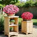 Waipfaru Outdoor Faux Plants Flowers for Outdoor Planters, 4 Large Bundles UV Resistant Artificial Flowers for Outdoors, Realistic Fake Silk Camellia Flowers for Outside Front Door Porch Patio Balcony