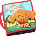 ToBe ReadyForLife Stimulating Baby Crinkle Books for 0-6 Months and 6-12 Months Infants - Toys Gift for 1 Year Old - Soft Cloth Animals Baby Books for Gifting (Blue)