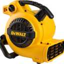 DEWALT Portable Air Mover, 276W 3 Speed Floor Fan, Utility Blower Fan, 1/5 HP 600 CFM Floor Dryer, Carpet Dryer, Floor Fan, Blower, for Janitorial, Home, Commercial Use, DXAM-2260