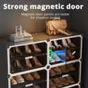 MAGINELS Shoe Rack,Expandable Shoe Cabinet Easy to Assemble. Shoe Storage with Door,Entryway, Closets, Hallway, and Bedroom.Accommodates Up to 40 Pairs of Shoes.