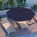JEAREY 10ft Outdoor Umbrella Backyard Offset Patio Umbrella Cantilever Umbrella Hanging Market Garden Umbrellas with Crank & Cross Base