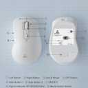SOLAKAKA SM66 White Silent Wireless Mouse, Dual Mode(BT/2.4G) Computer Mouse for Laptop/PC/Mac