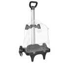 Backpack Trolley, Wheeled Cart Aluminum Alloy, Folding Trolley Cart for Schoolbag, 6 Wheels Luggage Cart with Edge Guard