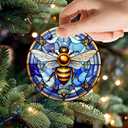 3 x 2025 Christmas Ornament – Bee Ornament, Honeybee Christmas Tree Decoration, Nature Lover Holiday Keepsake Gift