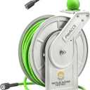 PWACCS Retractable Pressure Washer Hose Reel, 1/4" x 60ft Heavy Duty Power Washer Hose Reel, High Pressure Reel Auto Rewind, Wall/Floor Mounted, 3600 PSI