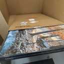 yiijeah Extra Large Living Room Wall Art - Modern Wall Decor for Bedroom Office Decor Mountain Forest Landscapes Village Bridge Painting Framed Canvas Prints Ready to Hang Pictures Home Decor (Blue Gray)