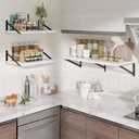 12" Deep Wall Shelves with Metal Brackets, 30" Wide, White Finish, 2pcs