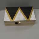 Juvale Wooden Box with Hinged Lid - Jewelry Storage for Rings & Trinkets - Decorative Storage Box for Coffee Table & Nightstand - 9.5 x 5.9 x 3.2 in, Pack of 1, Brown