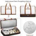 Garment Duffle Bag for Travel - Convertible Carry on Garments Duffel Bags Travel Bag for Women Men Large Weekender Bag with Shoes Compartment 3 in 1 Hanging Clothes Suit Dress Bag 3pcs Set (N01-Off White&Black)