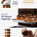 LE TAUCI French Onion Soup Bowls with Handles, 22 Ounce Ceramic French Onion Soup Crocks Oven Safe Serving Bowls for Soup, Chili, Beef Stew, Cereal, Pot Pies, Set of 4