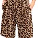 Viodia Women's 9" Long Swim Board Shorts with Pockets High Waisted Beach Swimsuits Knee Length Short for Women with Liner (XXL)