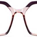 MORESHINE Fashion Oversized Square Blue Light Glasses for Women Anti Fatigue Prevent Headache Computer Eyeglasses Frames (95932-c3purple)