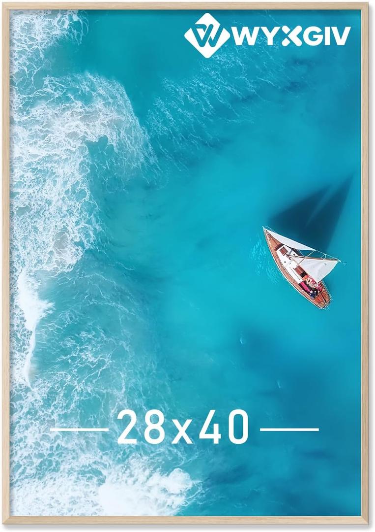 Natural 28x40 Picture Frame Lightweight yet Durable Frame Wall Hanging