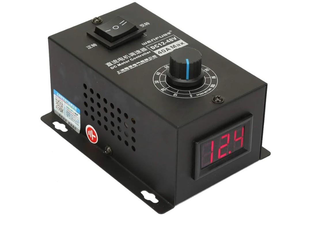 DC Motor Speed Controller, DC 12V-48V 40A PWM Speed Controller, Electric Motor Speed Control Regulator