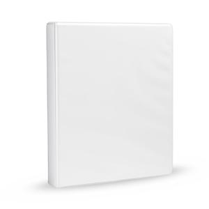 Amazon Basics 3-Ring Binder, 1-Inch, Customizable, with Pockets for Organization, White, 1-Pack