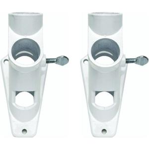 Valley Forge Flag 2 Position 1" White Powder Coated Aluminum Flag Pole Bracket (2 Pack)