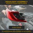 Dasbecan Left Driver Side LED Outer Tail Light Assembly Compatible With 2025-2026 Toyota Camry XLE XSE Rear Tail Lamp Replacement Replace 81560-AQ020
