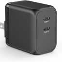 K&ZZ USB C Charger 45W Super Fast Charger Dual Type C Wall Charger Block Foldable PD USB-C GaN Chargers for iPhone 15/ 15Pro, Galaxy S23 Ultra/ S22/ Note, MacBook, iPad