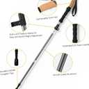 Trekking Poles, Lightweight 2 Pack Folding Hiking Poles with Metal Quick Lock, Adjustable Height, Aircraft-Grade Collapsible Aluminum Walking Sticks for Men & Women