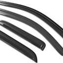 IKON MOTORSPORTS Window Visors, Compatible with 2014-2019 Chevrolet Silverado & GMC Sierra Extended Cab, Dark Smoke Acrylic Window Visor Sun Rain Vent Guards 4PC, 2015 2016 2017 2018