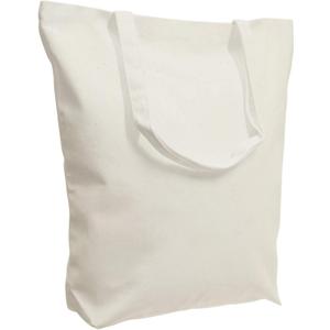 TOPDesign 12 Pack Super Strong Large 17.5"x16.5"x5" 10oz Cotton Canvas Tote, Reusable Grocery Shopping Bag, Blank Natural Bags for Crafts, DIY Your Creative Designs (Pack of 12)