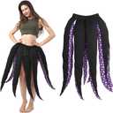 Women Halloween Costume Sea Witch Costume Purple Octopuss Dress for Halloween Cosplay