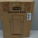 Double Rod Clothes Rack Mesh Shelf & Hooks, 28.7x16.5x59.1, Black