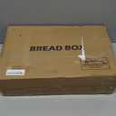 viewcare Bread Box for Kitchen Counter, Black Bread Box With Cutting Board, Bamboo Wood Large Capacity Bread Storage Bin with Acrylic Wavy Door Panel