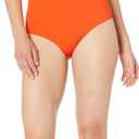 Amazon Essentials Women's High Waist Swim Bottom (Available in Plus Size) (Orange)