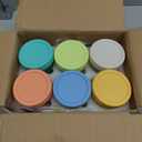 DRKIO 6 Pack Overnight Oats Containers with Lids and Spoons 16 Oz Glass Mason Jars for Overnight Oats Leak Proof Oatmeal Container Great for Cereal Fruit Vegetable Milk Salad Yogurt Meal Prep