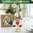 2 x Wedding Gifts for Couples 2025, First Christmas Married Ornament 2025 - Just Married Wooden Ornament - Mr and Mrs Bridal Shower Gifts for Bride Newlyweds, Wedding Gift for Christmas Decorations