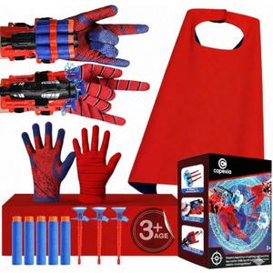 Superhero Toy Set – Includes 2 Shooters, 2 Gloves, and 1 Cape – Ideal for Indoor and Outdoor Costume Role-Playing & Imaginative Play